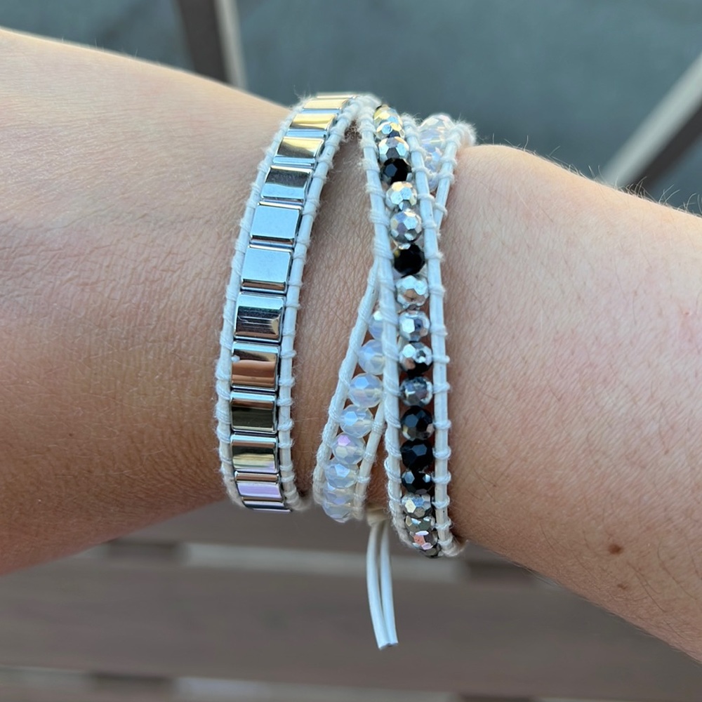 Victoria Emerson silver/black and white bracelet - NEW